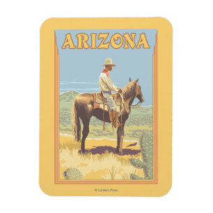 Cowboy (Side View)Arizona Magnet