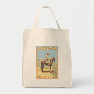 Cowboy (Side View)Arizona Tote Bag
