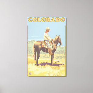 Cowboy (Side View)Colorado Canvas Print