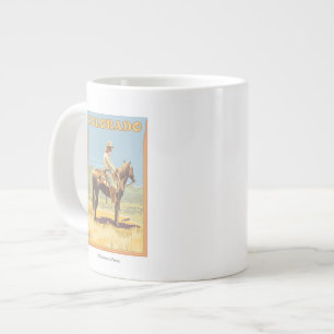 Cowboy (Side View)Colorado Large Coffee Mug