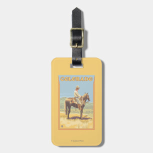 Cowboy (Side View)Colorado Luggage Tag