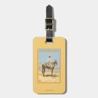 Cowboy (Side View)Colorado Luggage Tag