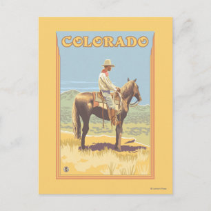 Cowboy (Side View)Colorado Postcard