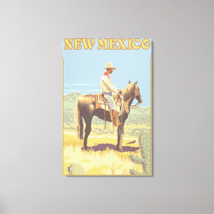 Cowboy (Side View)New Mexico Canvas Print