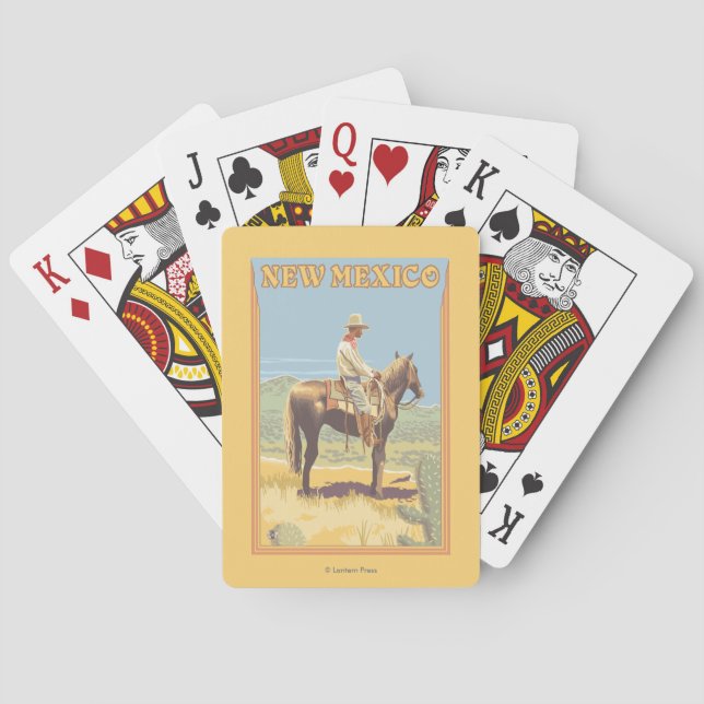 Cowboy (Side View)New Mexico Playing Cards (Back)