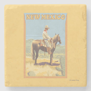 Cowboy (Side View)New Mexico Stone Coaster