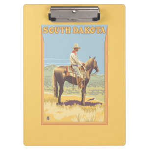 Cowboy (Side View)South Dakota Clipboard