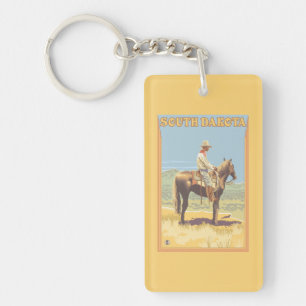 Cowboy (Side View)South Dakota Key Ring