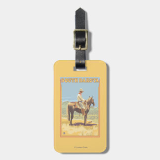 Cowboy (Side View)South Dakota Luggage Tag