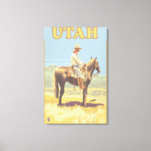 Cowboy (Side View)Utah Canvas Print