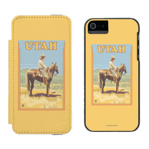 Cowboy (Side View)Utah Incipio Watson™ iPhone 5 Wallet Case