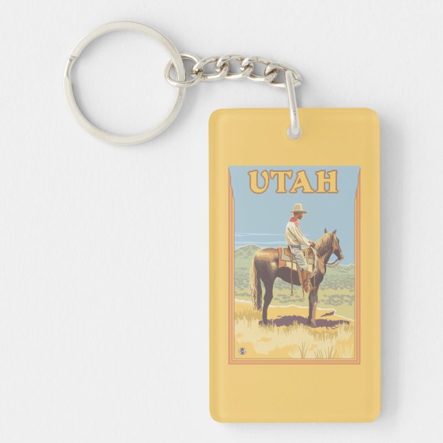 Cowboy (Side View)Utah Key Ring (Front)