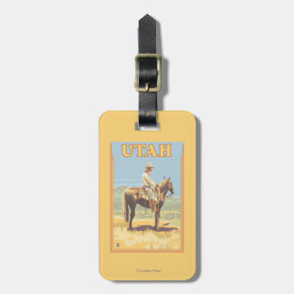 Cowboy (Side View)Utah Luggage Tag