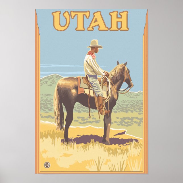 Cowboy (Side View)Utah Poster (Front)