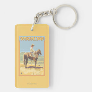 Cowboy (Side View)Wyoming Key Ring