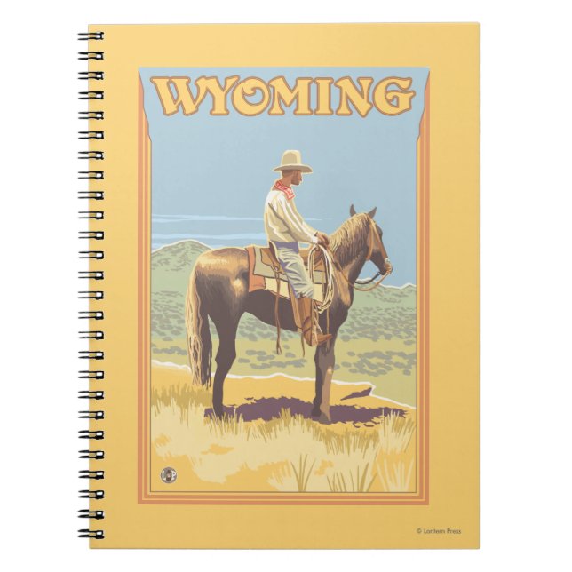 Cowboy (Side View)Wyoming Notebook (Front)