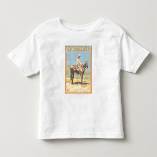 Cowboy (Side View)Wyoming Toddler T-Shirt