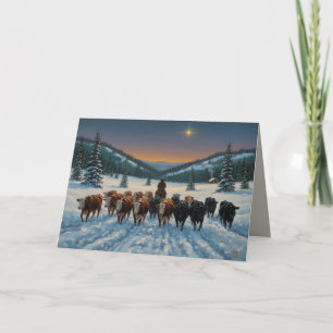 Cowboy Silent Night Card