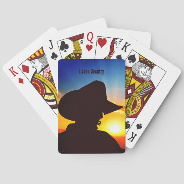 Cowboy Silhouette Playing Cards (Back)