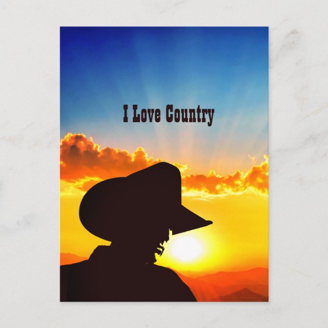 Cowboy Silhouette Postcard (Front)