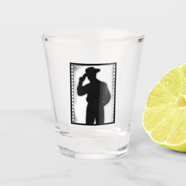 Cowboy Silhouette Shot Glass (Front)