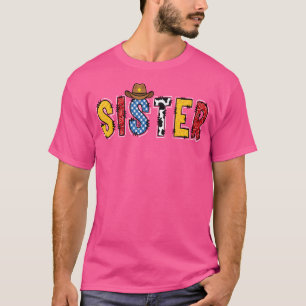 Cowboy Sister Western Rodeo Theme Birthday Party T-Shirt