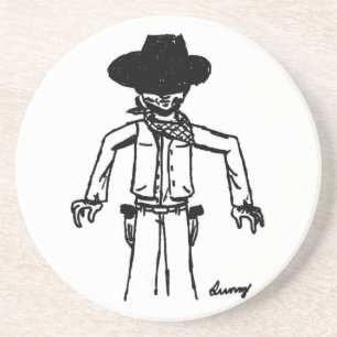 Cowboy Sketch Coaster