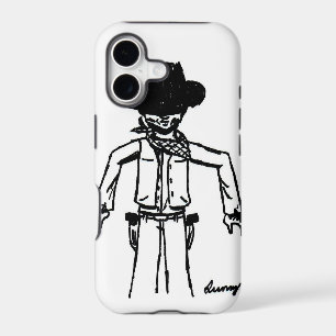 Cowboy Sketch iPhone 5 Barely There Case