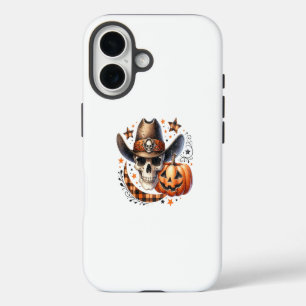 cowboy skull halloween iPhone 16 case