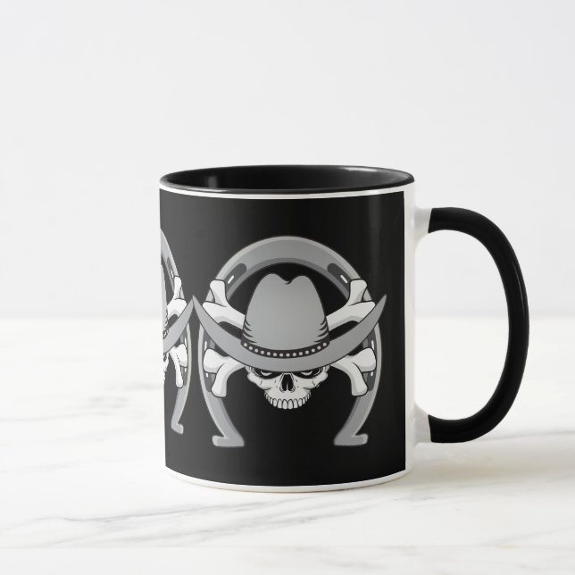 Cowboy Skull Horseshoe Mug (Right)