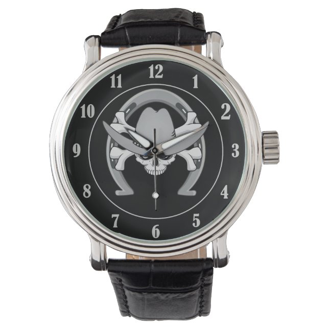 Cowboy Skull Horseshoe Watch (Front)