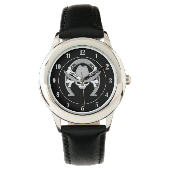 Cowboy Skull Horseshoe Watch (Front)