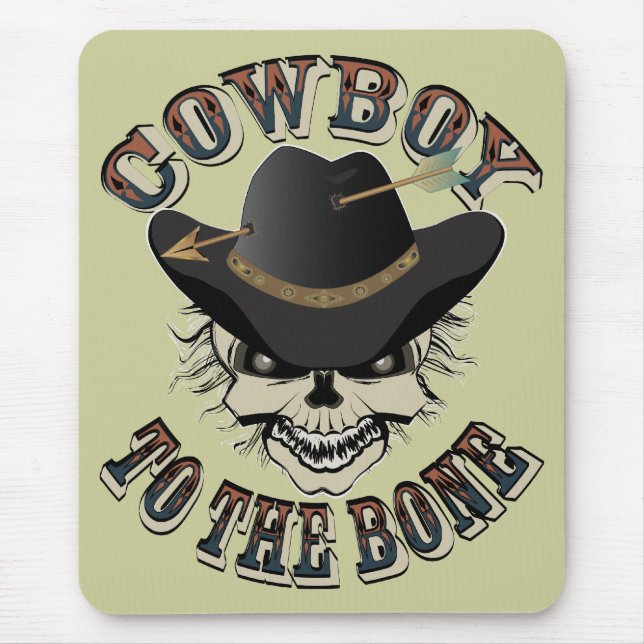 Cowboy Skull Mouse Mat (Front)