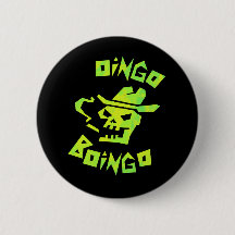 Cowboy skull oingo boingo badge