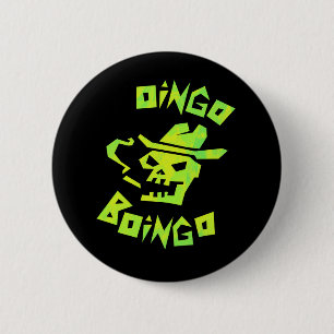Cowboy skull oingo boingo badge
