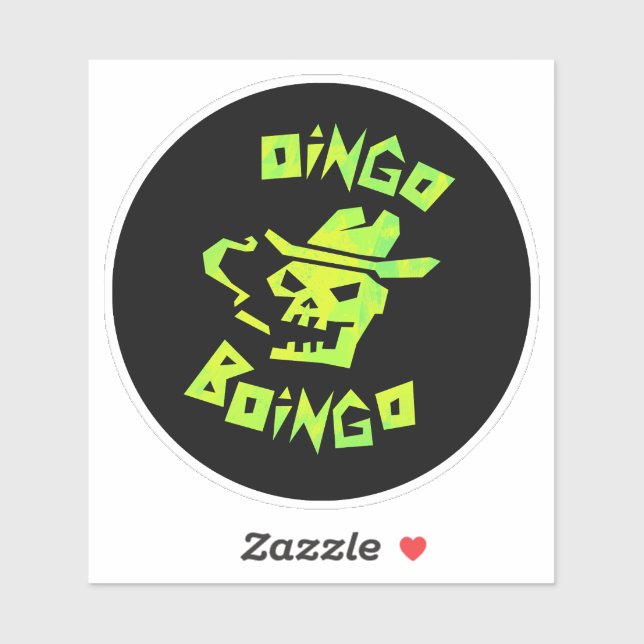 Cowboy skull oingo boingo large sticker (Sheet)