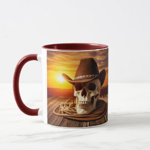 Cowboy Skull with Lasso Mug