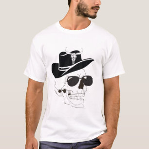 Cowboy Skull with Sunglasses & Hat – Western Gothi T-Shirt