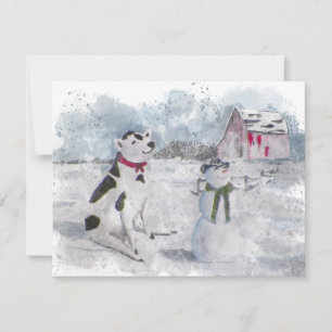 Cowboy Snowman Christmas Invitation