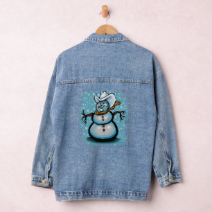 Cowboy Snowman Denim Jacket