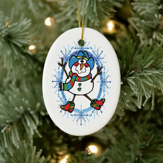 Cowboy Snowman Ornament (Tree)