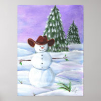 Cowboy Snowman