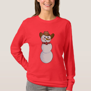 Cowboy Snowman with Red Bandanna T-Shirt