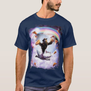 Cowboy Space Sloth Riding Aolotl Hotdog T-Shirt