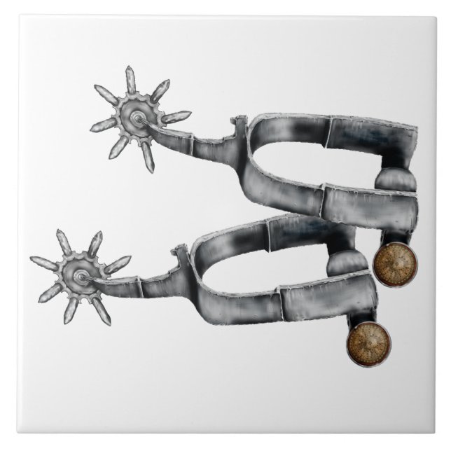 Cowboy Spurs  Tile (Front)