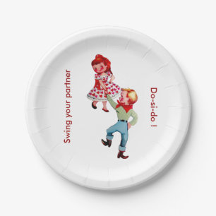 Cowboy Square Dance Party Plate