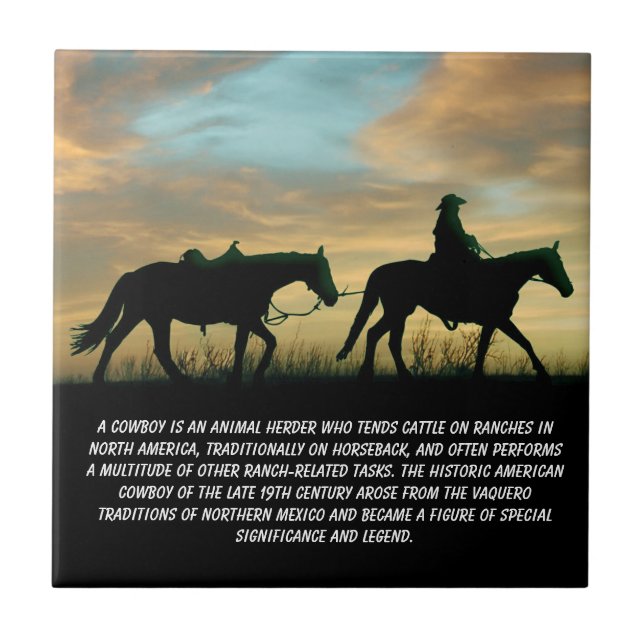 COWBOY SUNRISE TILE (Front)