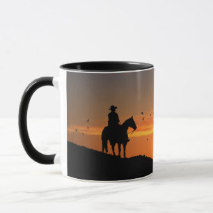 Cowboy Sunset Horse Mug