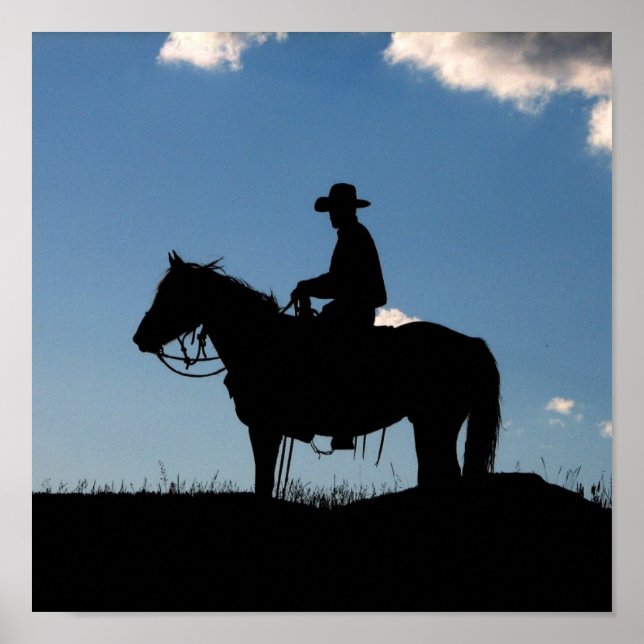 Cowboy Sunset Poster (Front)