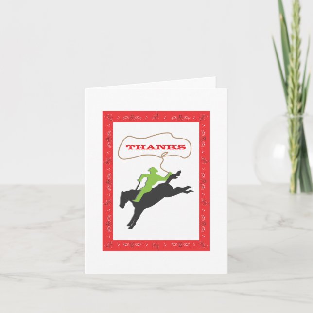 Cowboy Thank You Card (Front)